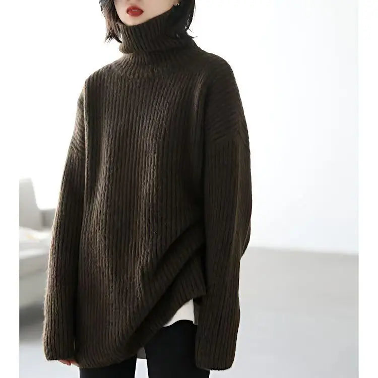 Althea | Kaschmir Oversized Ripp-Turtleneck