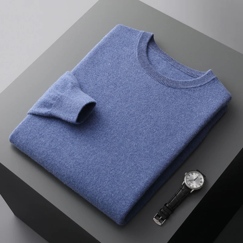 Solis | Luxuriöser Merino Rundhals-Pullover für Männer