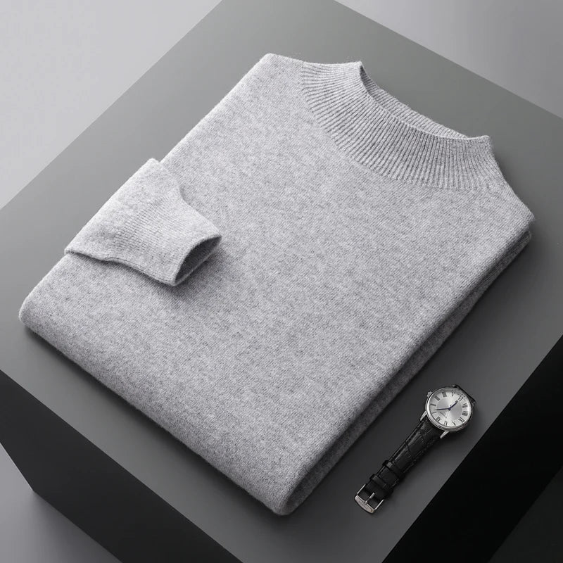 Verto | Pure Cashmere Mock Neck Pullover für Männer