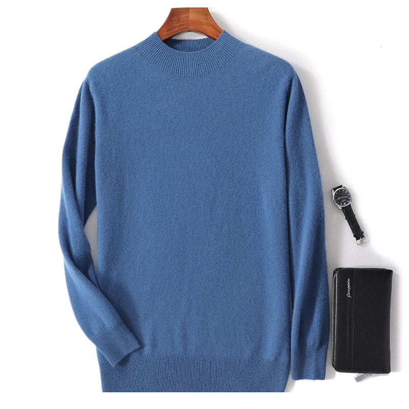 Verto | Pure Cashmere Mock Neck Pullover für Männer