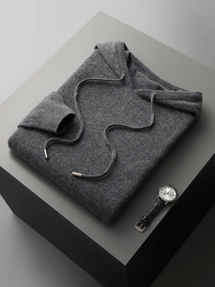 Montclair Row™ | Pure Kaschmir Strick Hoodie für Männer