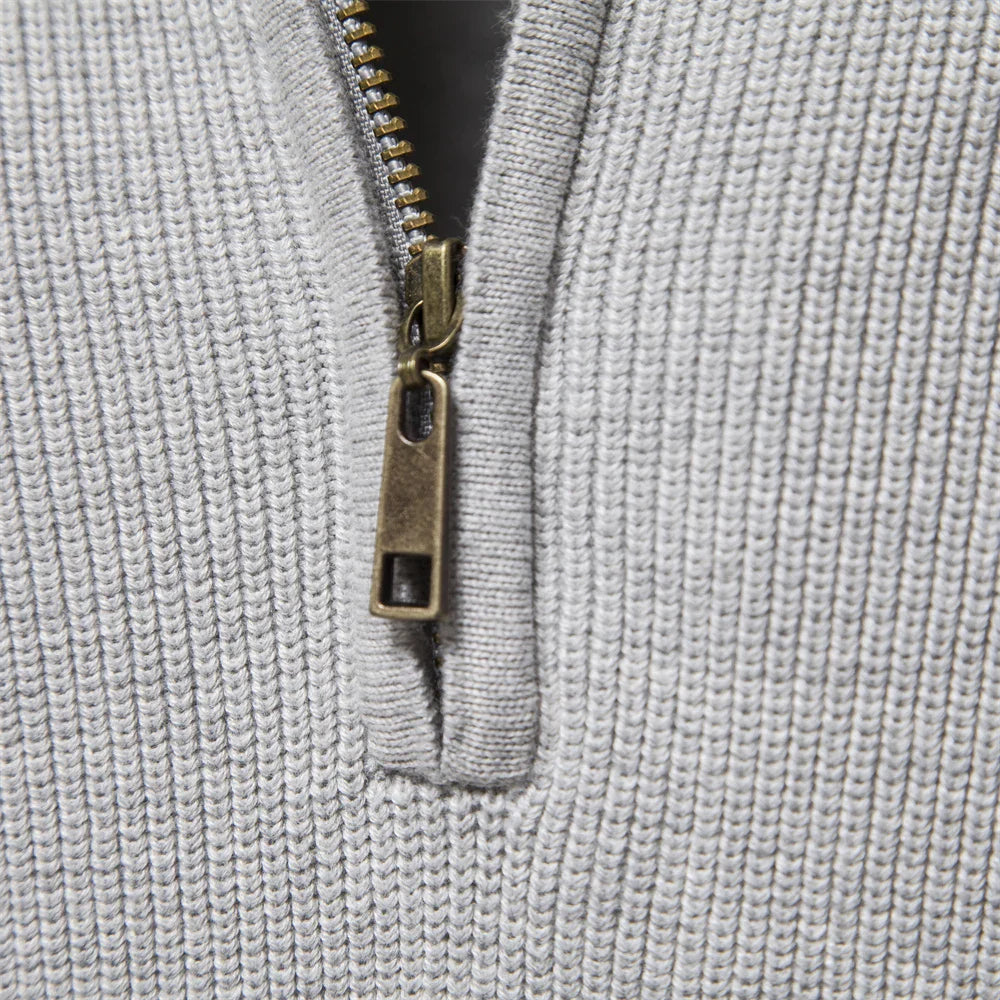 Rheinford & Co.™ | Luxus Wolle Halb-Zip Pullover für Männer