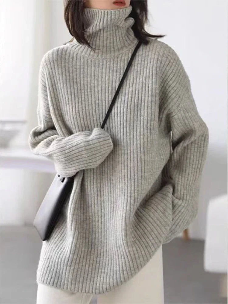 Althea | Kaschmir Oversized Ripp-Turtleneck
