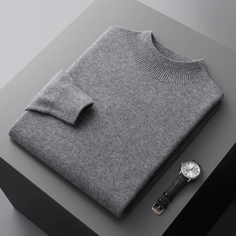 Verto | Pure Cashmere Mock Neck Pullover für Männer
