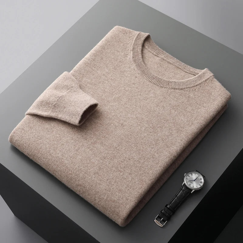 Solis | Luxuriöser Merino Rundhals-Pullover für Männer