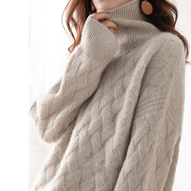 Briony London | Chevron Kaschmir Rollkragen