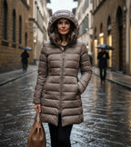 Mirielle | Ultra-Licht Lange Pufferjacke mit Hüt