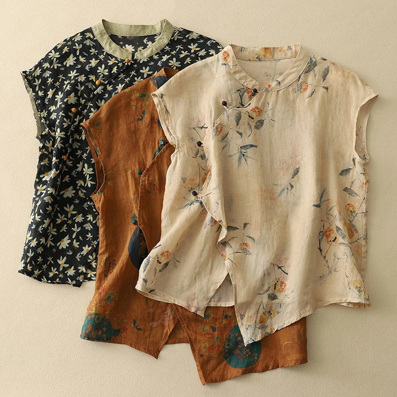 Amara Leinen Top