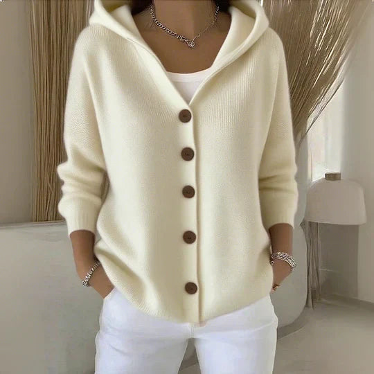 Elyssé | Trendige Strickjacke mit Kapuze