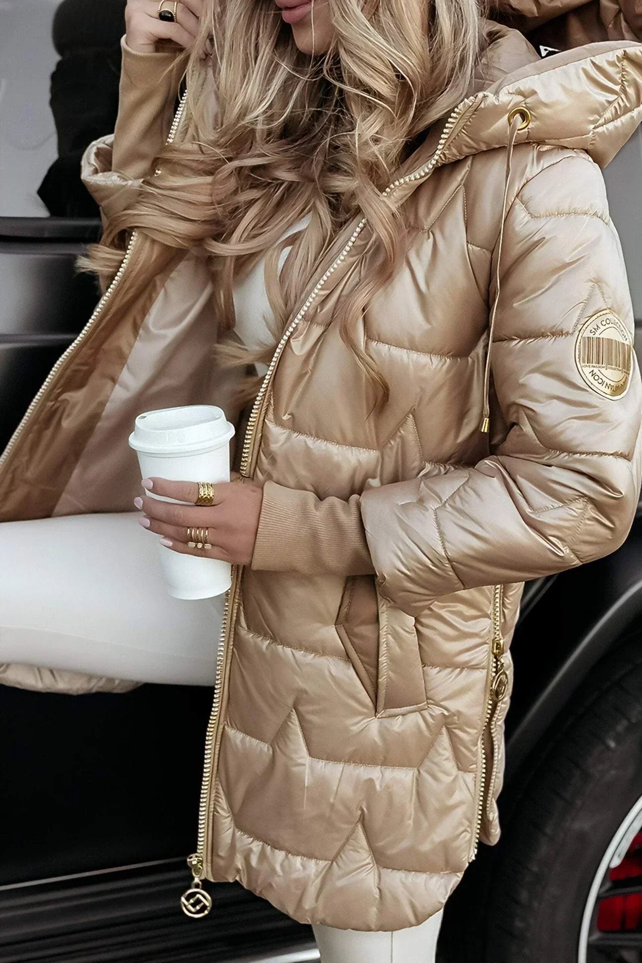 Roselyn | Eleganter Wintermantel mit Kapuze und Fütterung