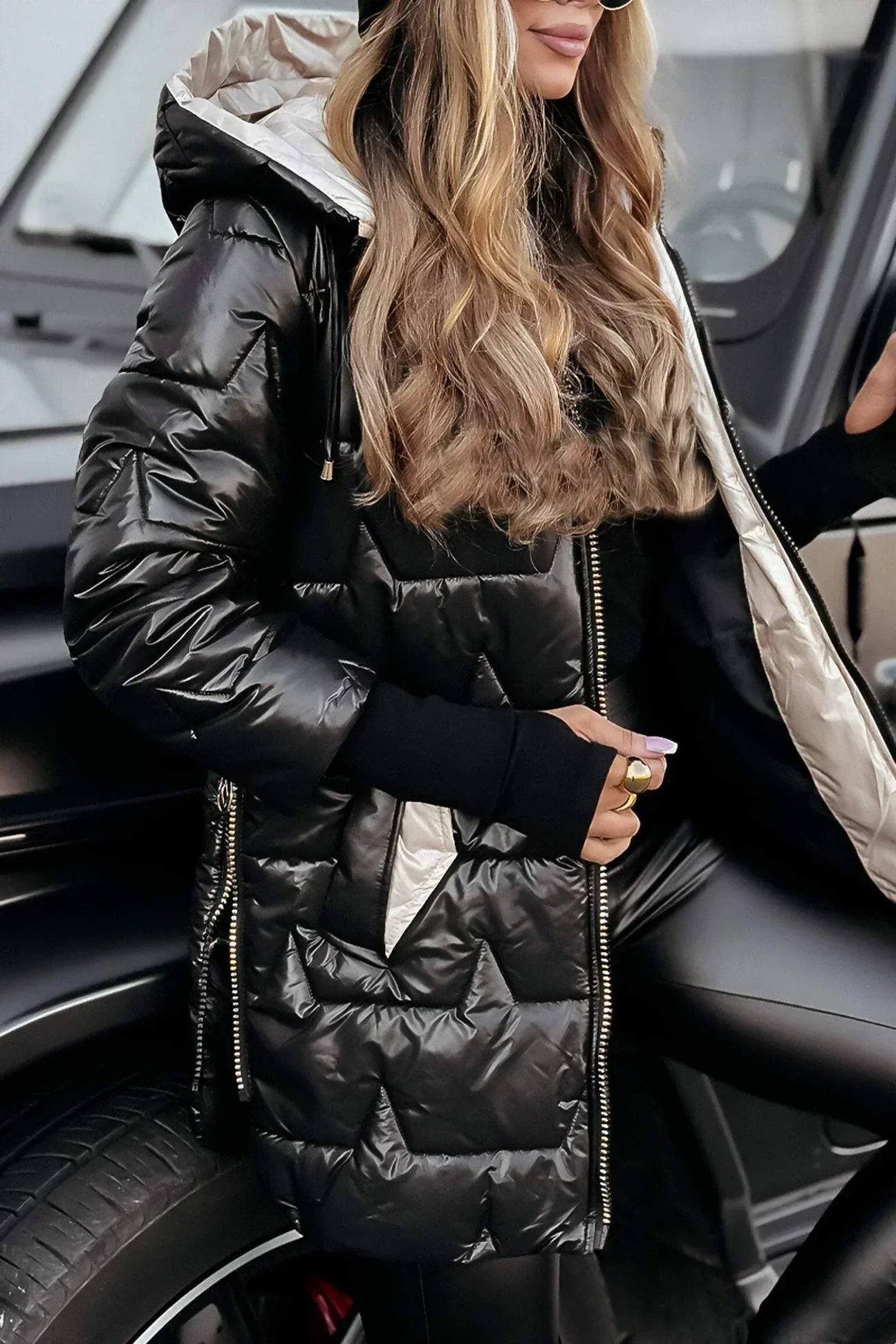Roselyn | Eleganter Wintermantel mit Kapuze und Fütterung